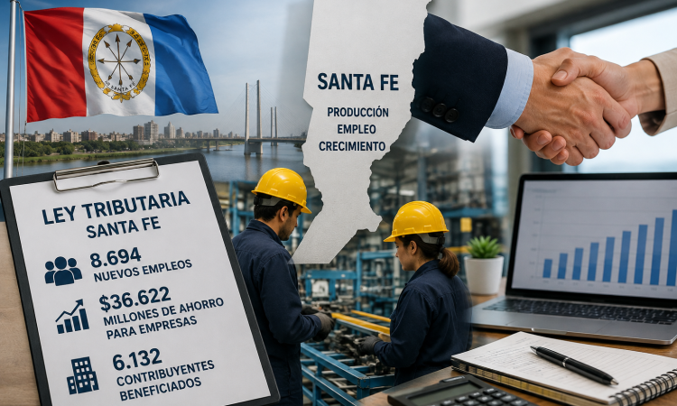 La Ley Tributaria ya impulsó más de 8.600 nuevos empleos en Santa Fe