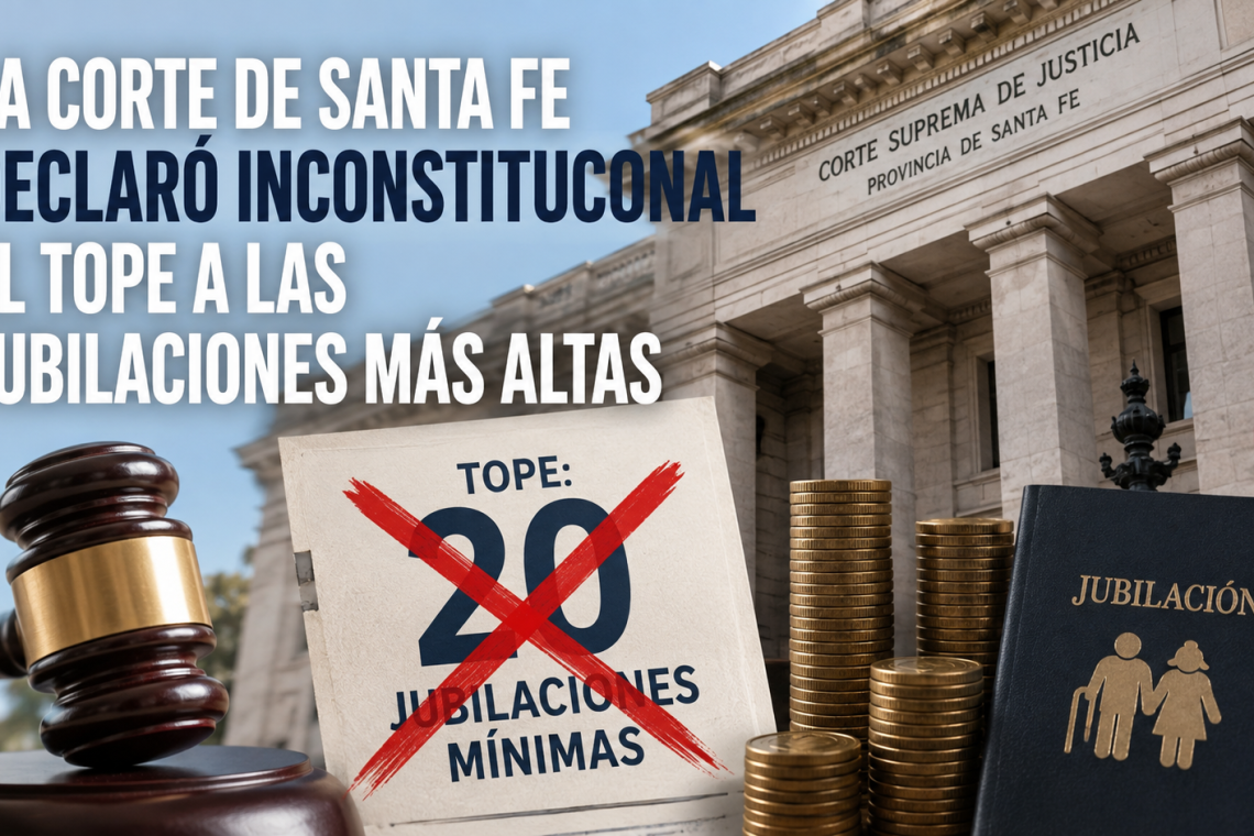 La Corte de Santa Fe declaró inconstitucional el tope a las jubilaciones más altas