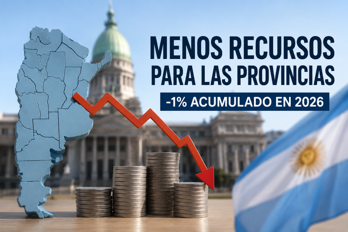 Federalismo bajo presión: las provincias reciben menos recursos nacionales en 2026