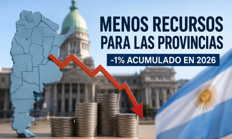 Federalismo bajo presión: las provincias reciben menos recursos nacionales en 2026