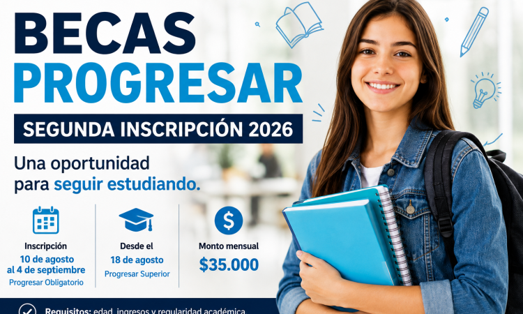 Becas Progresar 2026: abrió la segunda inscripción y hay tiempo hasta septiembre