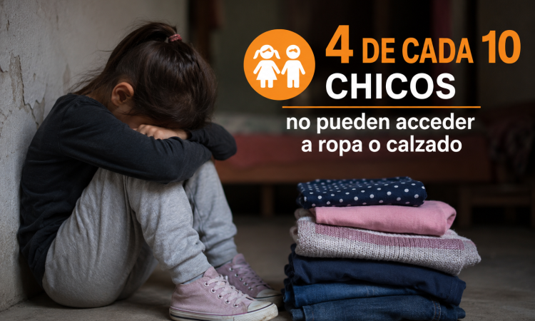 La pobreza que no siempre se ve: cuatro de cada diez chicos no pueden acceder a ropa o calzado