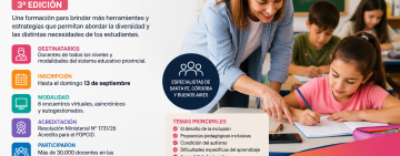 Santa Fe abre una nueva capacitación docente sobre inclusión educativa