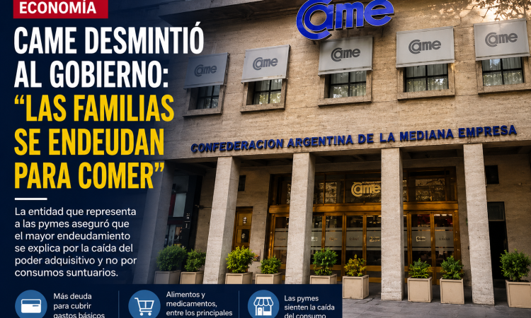 CAME cuestionó al Gobierno: advierte que las familias se endeudan para cubrir gastos básicos