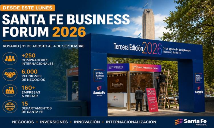 Rosario abre una semana clave para los negocios: más de 250 compradores internacionales llegan a Santa Fe