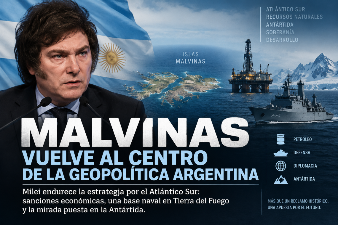 Malvinas vuelve al centro de la geopolítica argentina: Milei endurece la estrategia por el Atlántico Sur