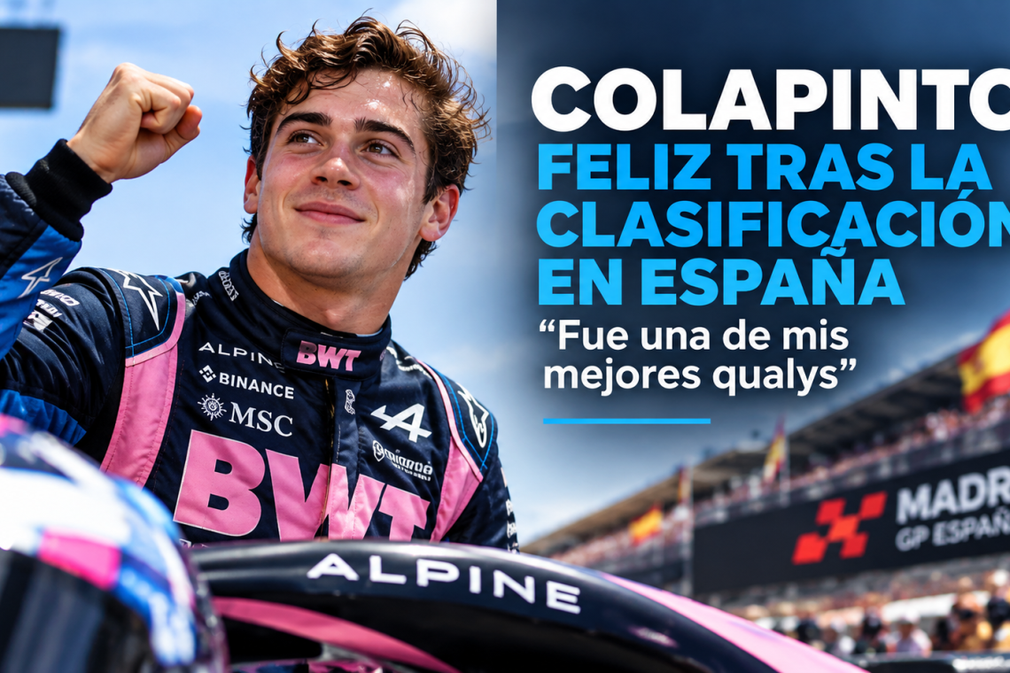Colapinto celebró su gran clasificación en España: “Fue una de mis mejores qualys”
