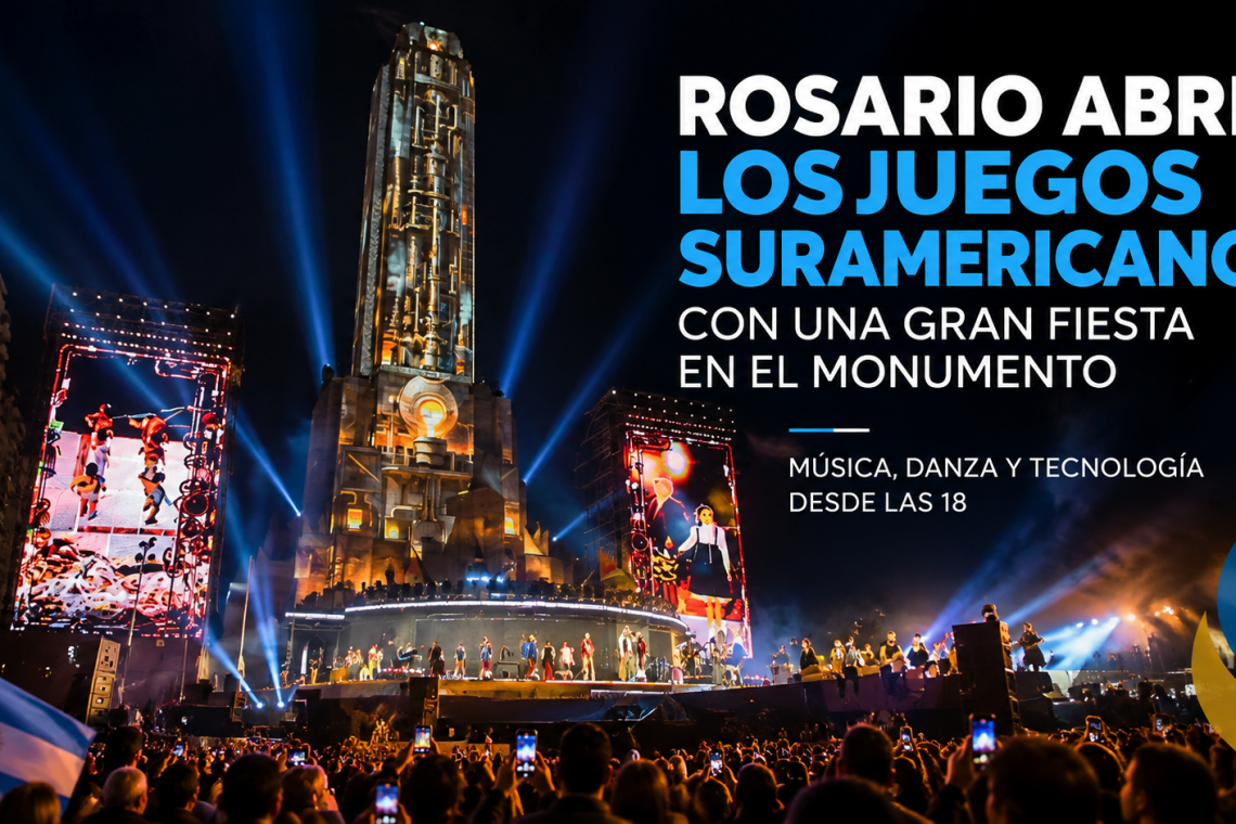 Rosario abre los Juegos Suramericanos con una gran fiesta en el Monumento