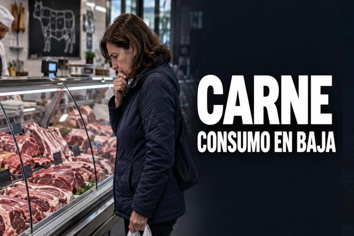 El consumo de carne vacuna cayó 9,5% y los argentinos comen casi cinco kilos menos por año