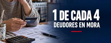 Más de uno de cada cuatro deudores tiene pagos atrasados en la Argentina