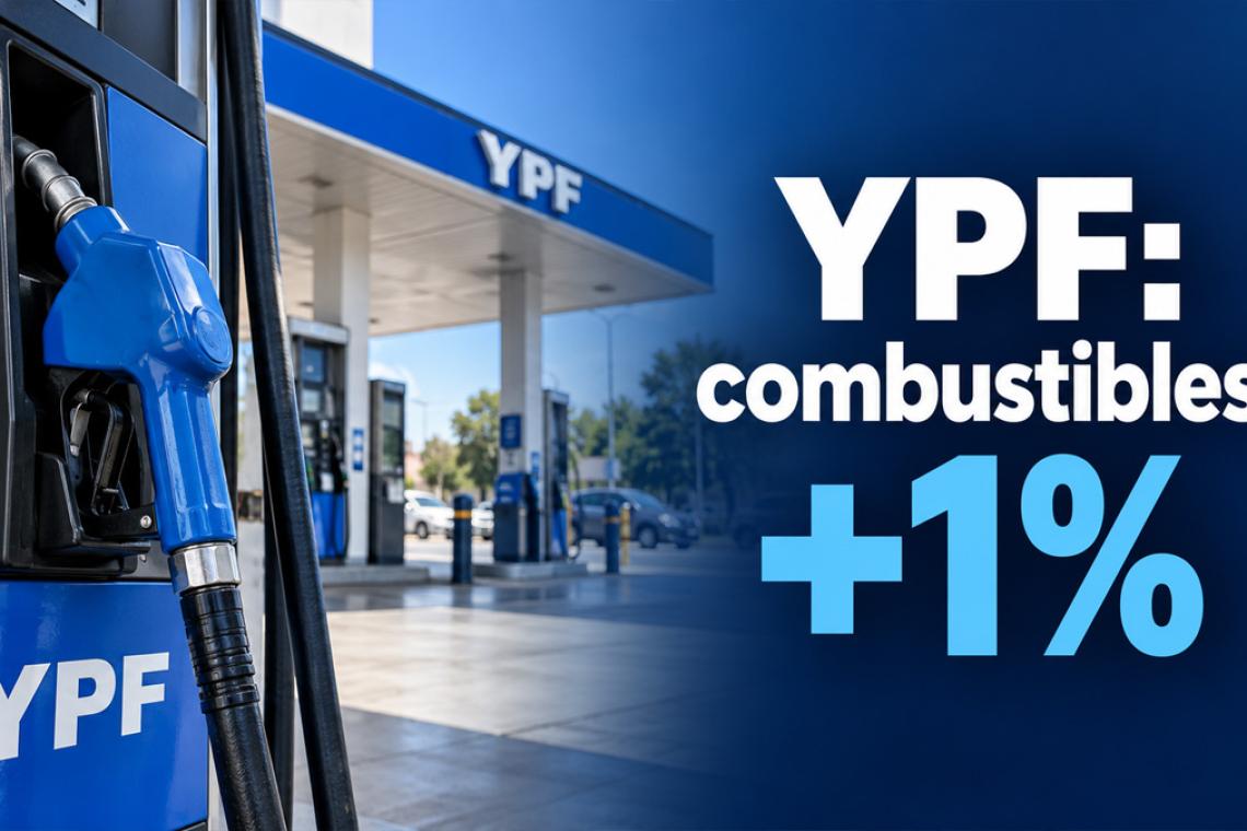 YPF aumentó un 1% los combustibles desde este sábado