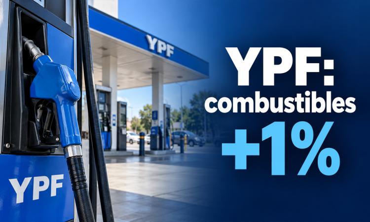 YPF aumentó un 1% los combustibles desde este sábado