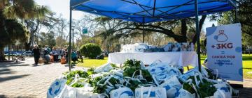 Más de una tonelada de reciclables se reunió en Plaza Buratovich