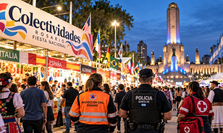 Colectividades 2026: refuerzan la prevención y la seguridad antes del inicio de la gran fiesta de Rosario